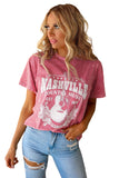 Gray Nashville Music City Graphic Mineral Washed Tee