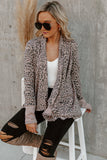 Leopard Open Front Cardigan