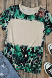 Blank Graphic Leopard Dyed Print T Shirt