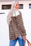 Brown Mixed Plaid Soft Oversized Shirt