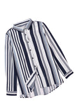 Black Brown Striped Modern Women Shirt