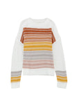 Multicolor Stripe Long Sleeve Round Neck Sweater