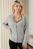 Hollow Out Buttoned Knit Cardigan