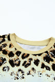 Leopard Leopard Bleached O-neck T Shirt