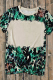 Blank Graphic Leopard Dyed Print T Shirt