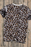 Leopard Mix Animal Print Bleached T Shirt