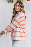 Stripe Striped Drop Shoulder Pullover Sweatshirt