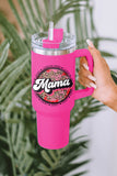 Rose Mama Leopard Print Stainless Steel Insulate Cup with Handle 40oz