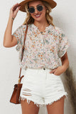 White Boho Floral Print Spaghetti Straps Tank Top