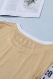 Khaki Bleached Leopard Print Crew Neck T Shirt