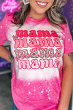 Rose Mama Letter Print Graphic Tie Dye