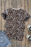 Leopard Mix Animal Print Bleached T Shirt