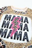 MAMA Lightning Graphic Leopard Dyed T Shirt