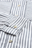 Striped Pocketed Buttons Long Sleeve Shirt