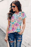 Multicolor Floral Print Smocked Tank Top