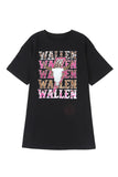 Black WALLEN Cowskull Graphic Oversized Tee