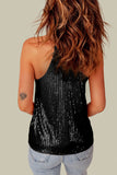 Black Sequin Racerback Tank