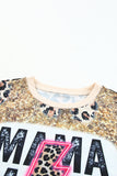 MAMA Lightning Graphic Leopard Dyed T Shirt