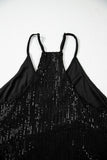 Black Sequin Racerback Tank