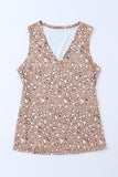 Leopard  V Neck Tank Top