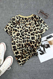 Leopard Leopard Bleached O-neck T Shirt