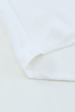 White Solid Pocket Long Sleeve Button-up Shirt