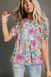 Multicolor Floral Print Sleeveless Tank Top