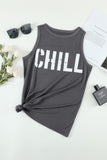 CHILL Graphic Print Tank Top