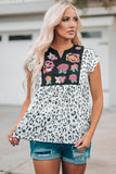 Wild Flower Embroidered Shift Top