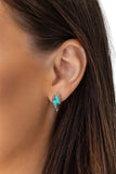 Green Three-piece Turquoise Stud Earrings Set