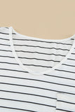 Striped V Neck Long Sleeve Top