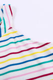 Colorful Striped Halter Tank Top