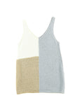 Apricot Color Block Knitted Tank Top