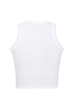 White Fashion Bodycon Tight Ribbed Tank Top