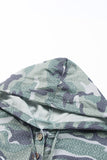 Green Long Sleeve Camo Print Oversize Hoodie