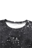 Black Leopard Bleached Pullover Sweatshirt