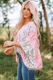 Multicolor Animal Floral Mix Print Cape Top