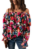 Floral Print Ruffled Off Shoulder Blouse