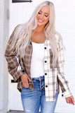 Brown Mixed Plaid Soft Oversized Shirt